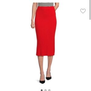 Solid and Striped The Yvette Ribbed Midi Skirt Size Small NWT